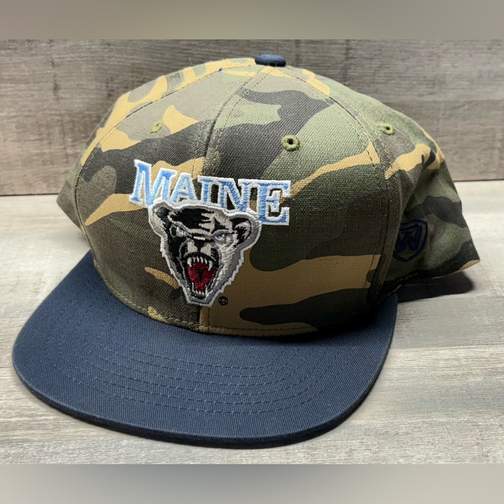 Maine Black Bears Top Of The World SnapBack Camo Hat NCAA